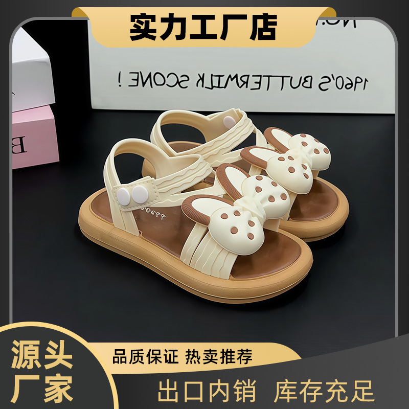 Sandalias de niñas antideslizantes de verano para niñas pequeñas y medianas fabricantes de niños grandes suministro al por mayor frío comercio exterior e-commerce fondo suave