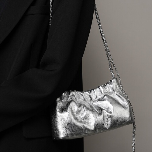 Fringed Clouds Collection: New Underarm Chain Bag, Cowhide Shoulder & Crossbody Bag –  Gold Ball Design