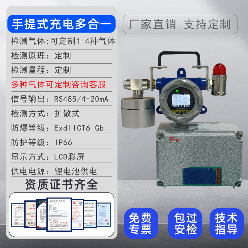 固定式四合一ガス検出器可燃硫化水素一酸化炭素酸素検出器電力井ピット|undefined