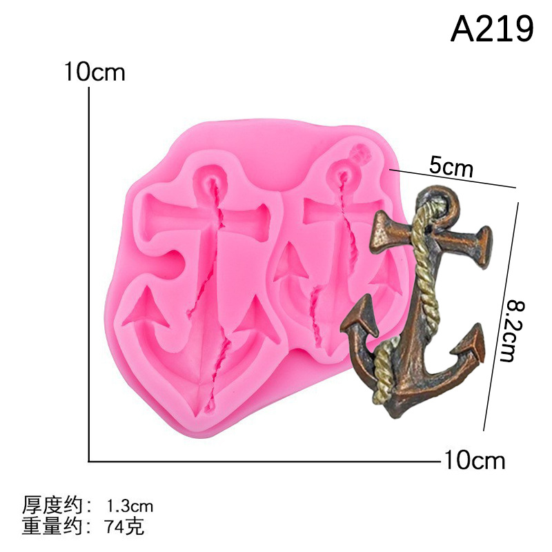 Ancla de la cadena molde silicona creativo hornear decoración fondant cake chocolate mousse DIY Accesorios