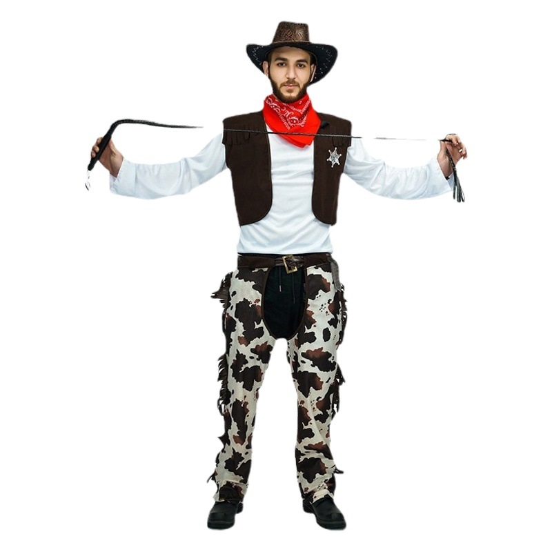 Traje de Halloween partido juego traje etapa traje juego vestido traje adulto masculino occidental Denim traje