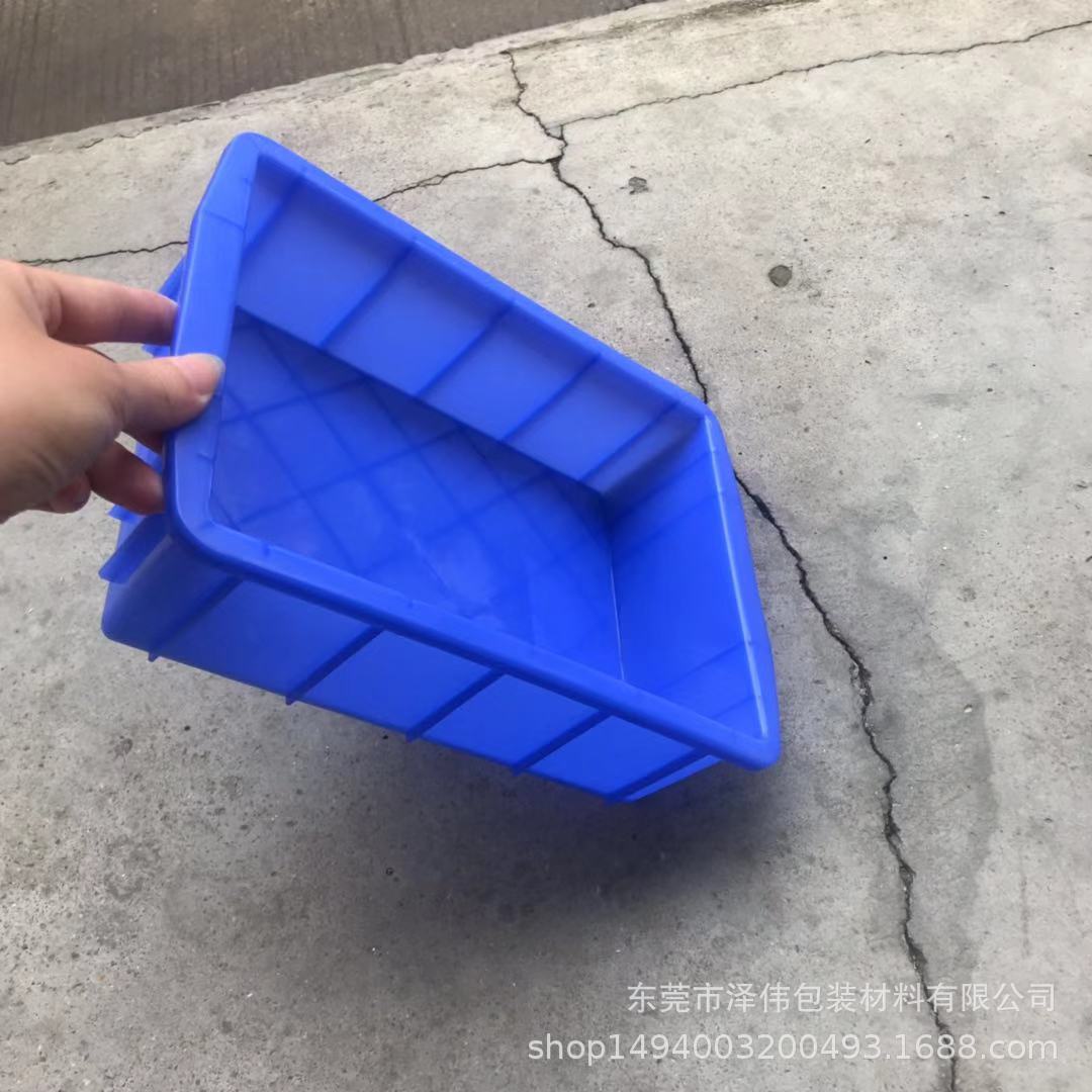 加厚周转箱小号塑胶箱 红色平口箱零件盒 工具盒子螺丝盒配件箱