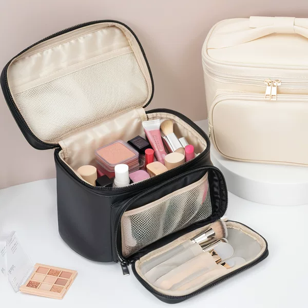 Amazon Explosive Foreign Trade Cross-border Cosmetic Bag Cosmetic Brush Partition Portable Storage Bag Waterproof Travel Large Capacity