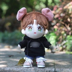 明星娃衣奇妙之城粉色刺繡連帽衫粉色衛衣 20cm/15cm娃衣肖戰同款