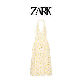 ZARK 欧美新款水果印花挂脖领连衣裙 跨境外贸女装批发 2806336