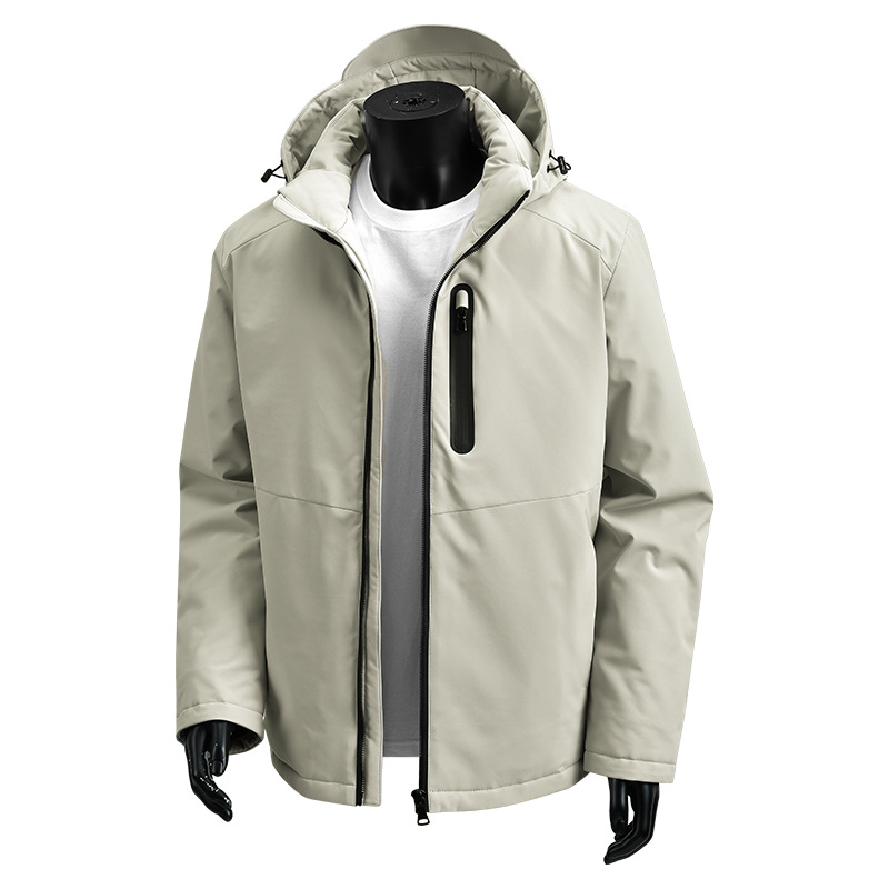 Gepolsterte Jacke Herren Lose Gepolsterte Jacke Mit Kapuze Softshell Outdoor Gepolsterte Jacke Herrenjacke_voghion.com