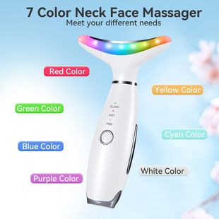 Neck Beauty Instrument 7-Color Neck Beauty Instrument Household Facial Massager to Refine Neck Lines Face Cream Neck Cream Introduction Instrument Ready Stock