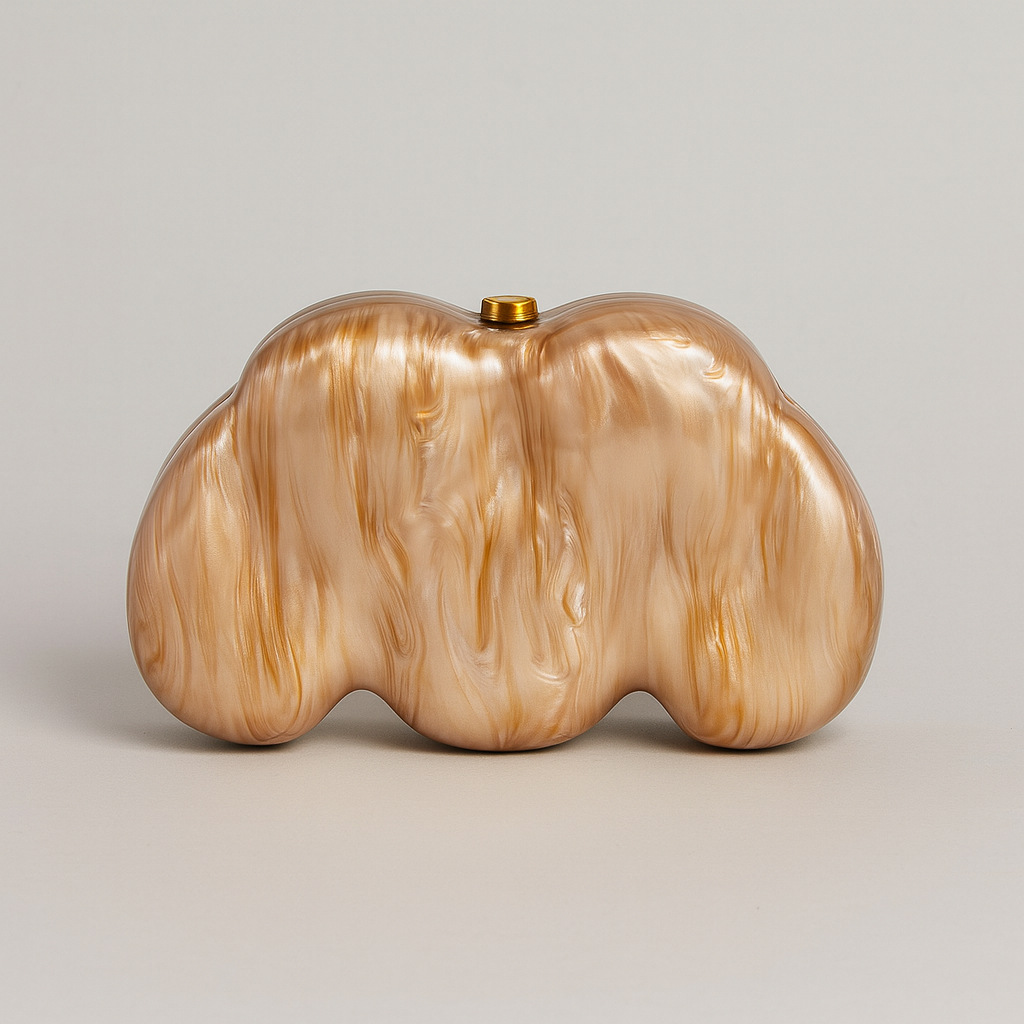 Elegante pochette da donna in acrilico con design a conchiglia, per feste serali, matrimoni e uso quotidiano, pochette per cene di nozze_voghion.com