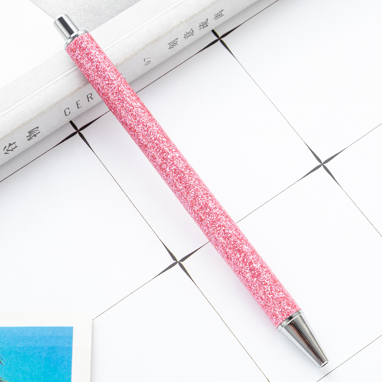 Presione multicolor prepucio metal lápiz flash tiza mayorista puede imprimir logotipo publicitario de alto valor de cara regalo lápiz de bola de metal