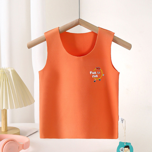 Children's down vest autumn and winter infants and young children without bone trace boys' inner layer girls' warm baby vest waistcoat underwear 