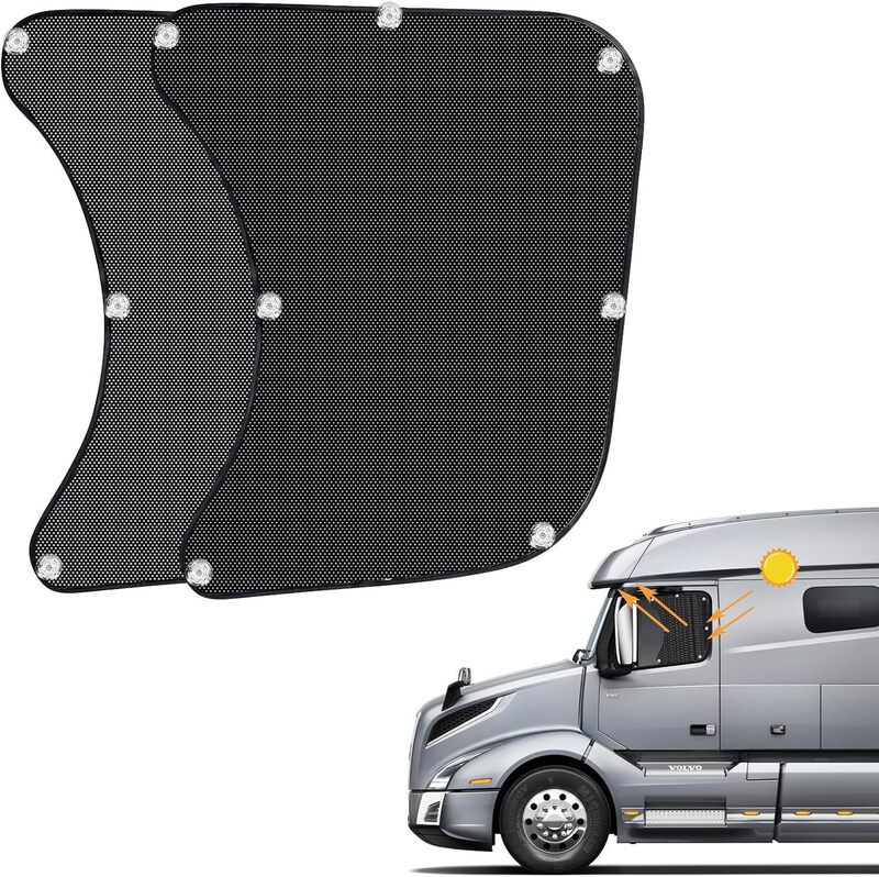 Cross-Border Semi-Truck Sunshade with Suction Cups for Side Windows, Suitable for Various Universal Models, Uv Protection Sunshade