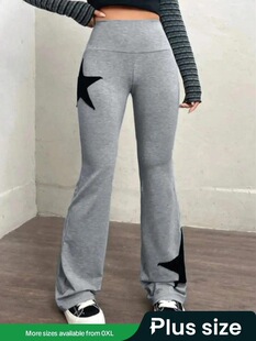 F 55657 Star Print Stretch Pants �\���Lѝ ���R�d�羳�W��