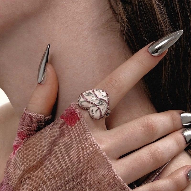 Einzigartiger Designerring Für Damen Elegantes Vintage Herz Schmuck_voghion.com