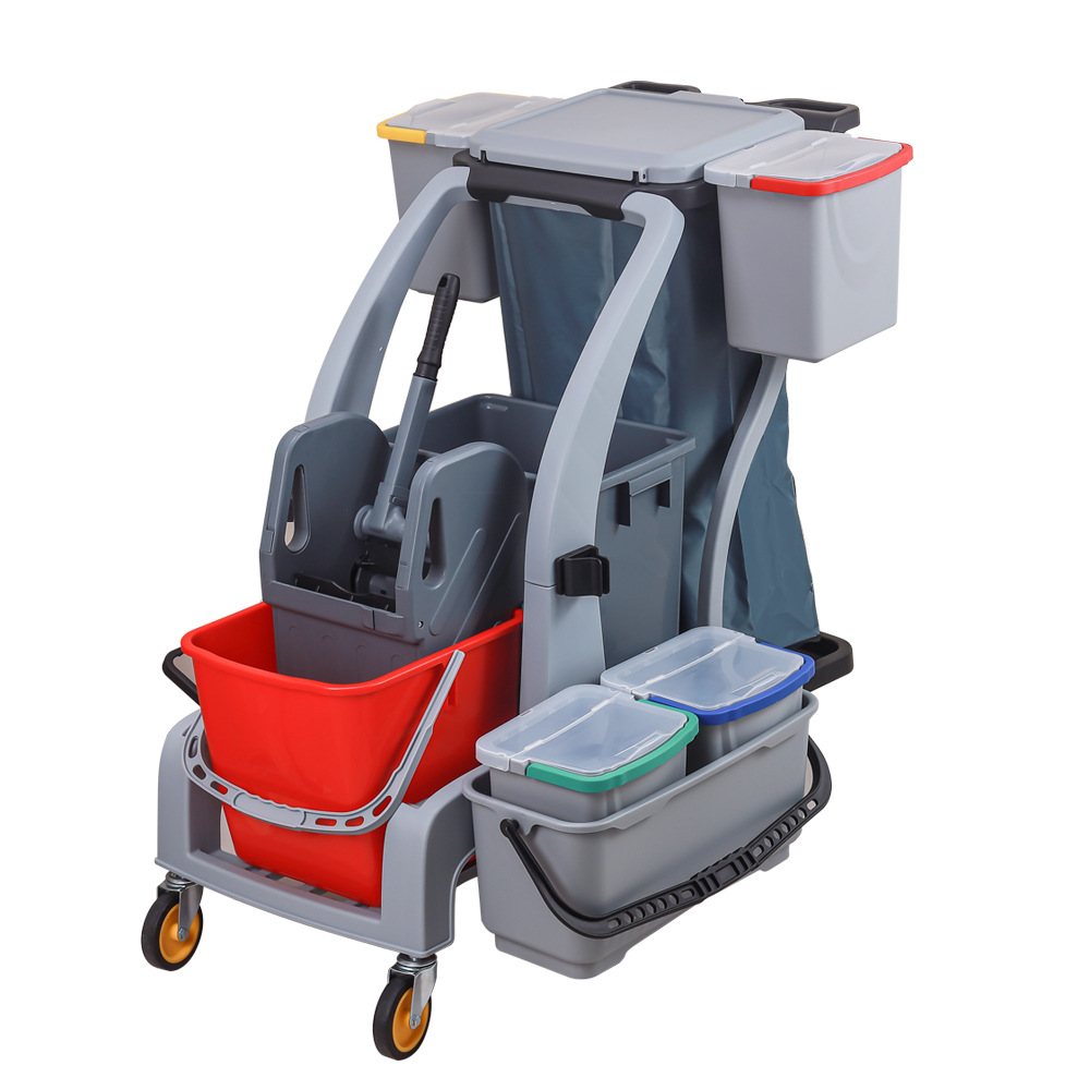 Baiyun limpieza carro carro de limpieza carro de mano multifuncional hotel utensilios de la habitación carro de ropa de propiedad carro sanitario