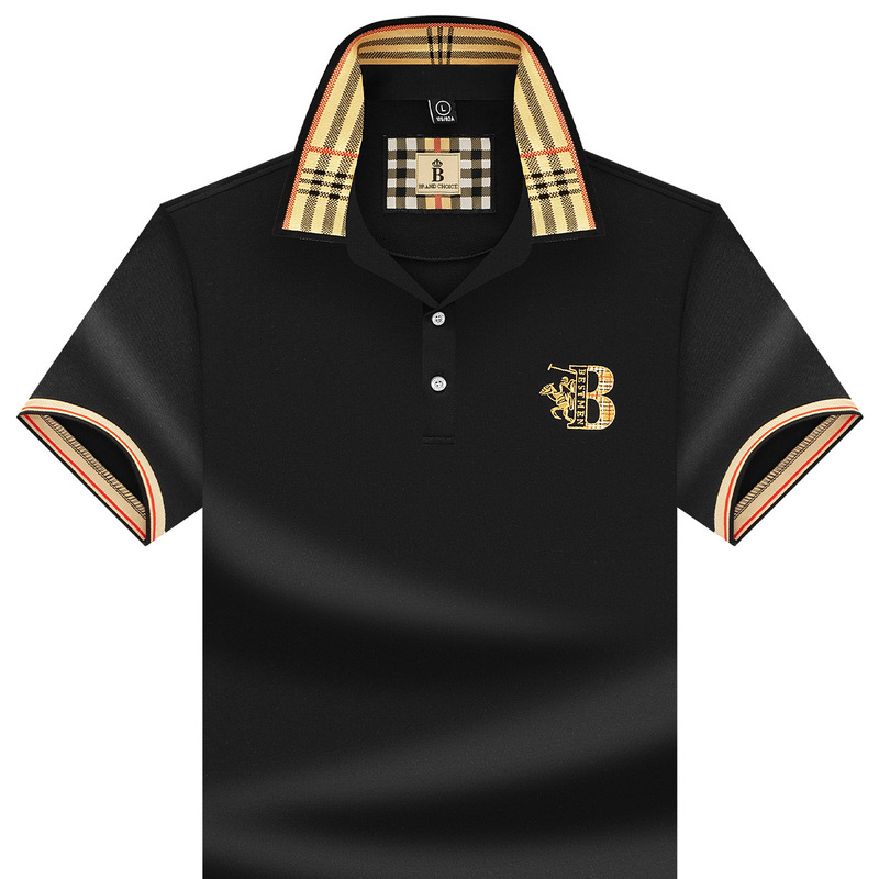 Ali Tiger Men's Summer New Paul Brand Loose Embroidered Short-sleeved T-shirt Men's T Business Lapel Men's Polo Shirt