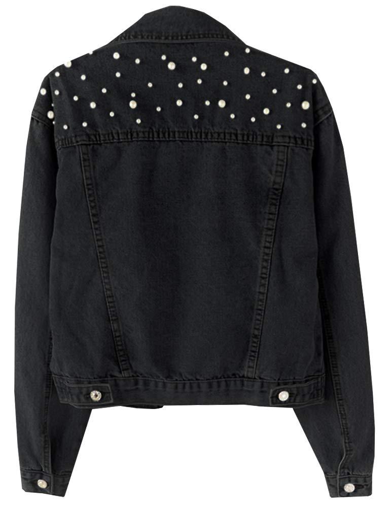 K Cowboy Jacket, Women's Plus Size Women's Clothing, Studded Diamond Coat, Pearl Bead Jacket, Loose Fit_mkmklike.com