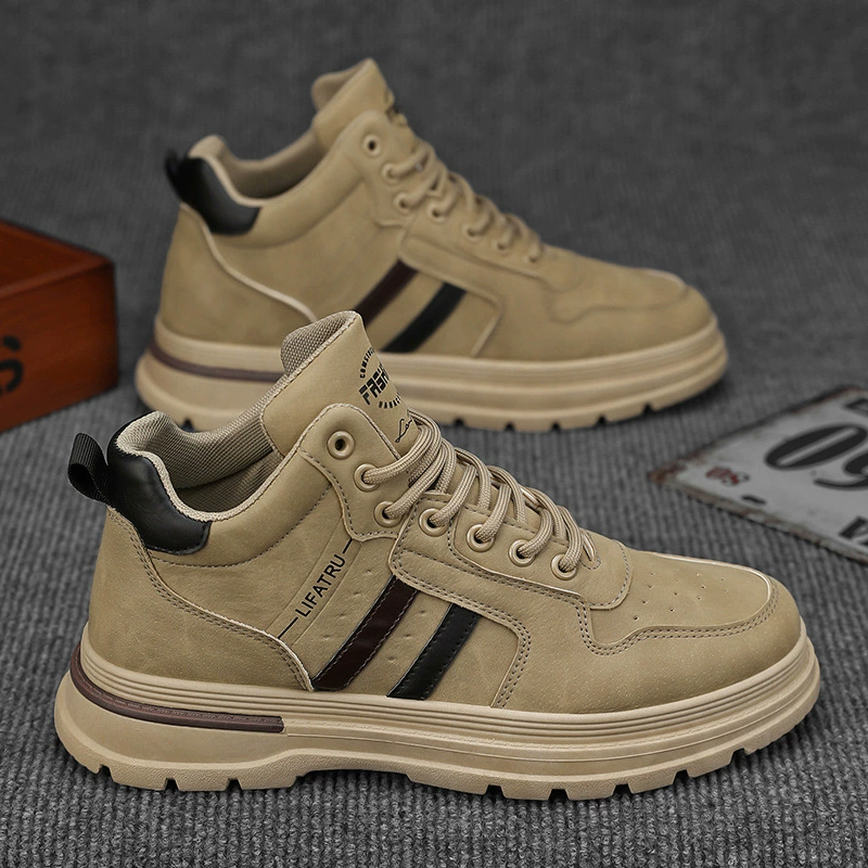 Осенняя мужская обувь новая высокая одежда обувь мужская мода дикие строительные площадки