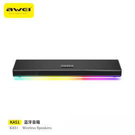 Awei桌面电脑音响带RGB灯效氛围感十足支持插BT/TF/USB卡蓝牙音箱