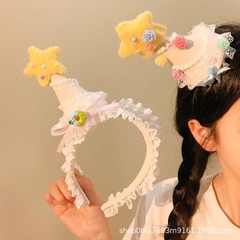 かわいいリトルスター誕生日帽子ヘアフープ誕生日パーティー女の子の写真ヘッドバンドロリータ漫画ヘアアクセサリー頭飾り