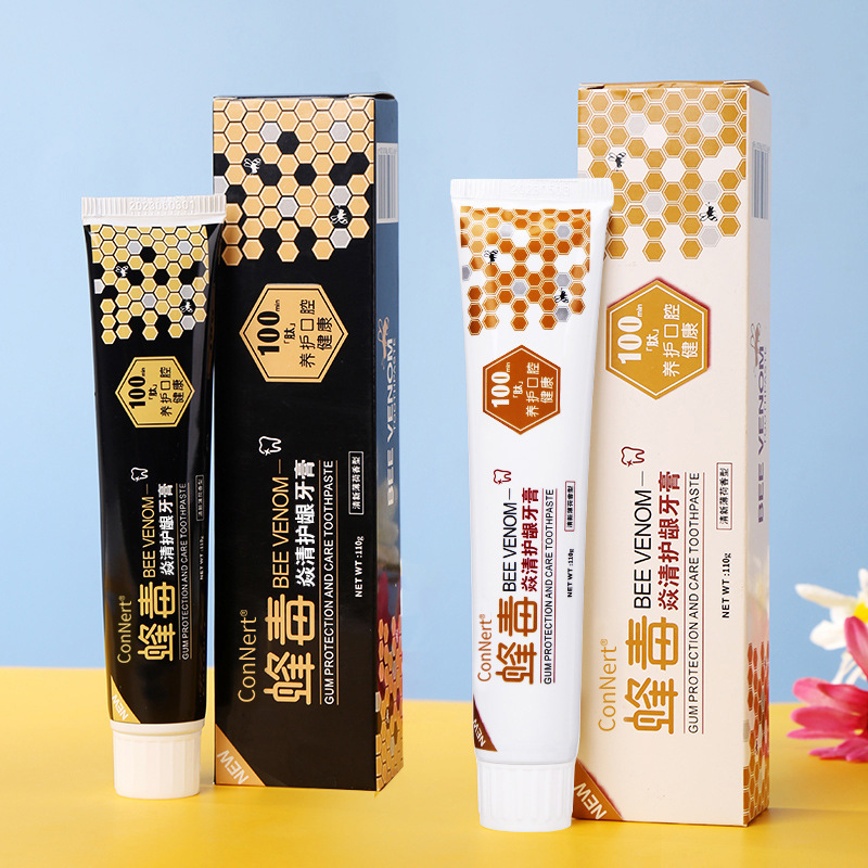 蜂毒牙膏正品批發代發直播福利地攤跨境貨源益生菌小蘇打酵素牙膏