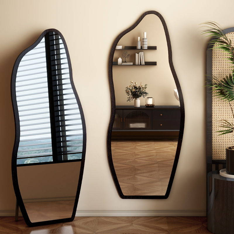 Espejo de vestir de estilo medieval, espejo de vestir, sala de estar, dormitorio, piso contra la pared, espejo de dormitorio de niñas, super económico image 3