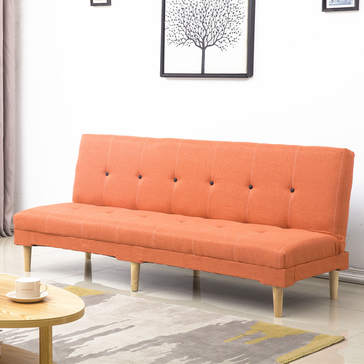 Fábrica directa sofá pequeño tipo simple cama plegable alquiler de alquiler económico esquina sala de estar dormitorio tienda al mediodía
