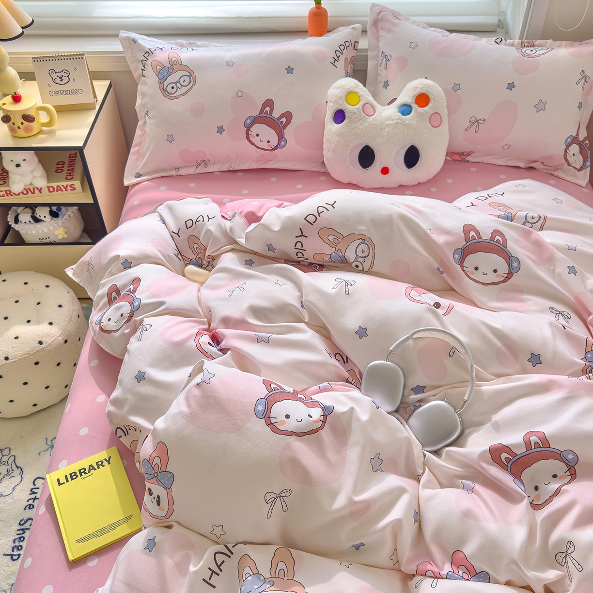 ins dormir desnudo cuatro piezas de sábanas de algodón imitación cubierta madre y bebé clase A dormitorio tres piezas de ropa de cama regalo
