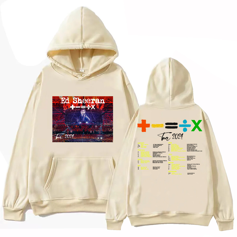 Ed Sheeran Tour 2024 sudadera conmemorativa Harajuku sudadera regalo para los fanáticos