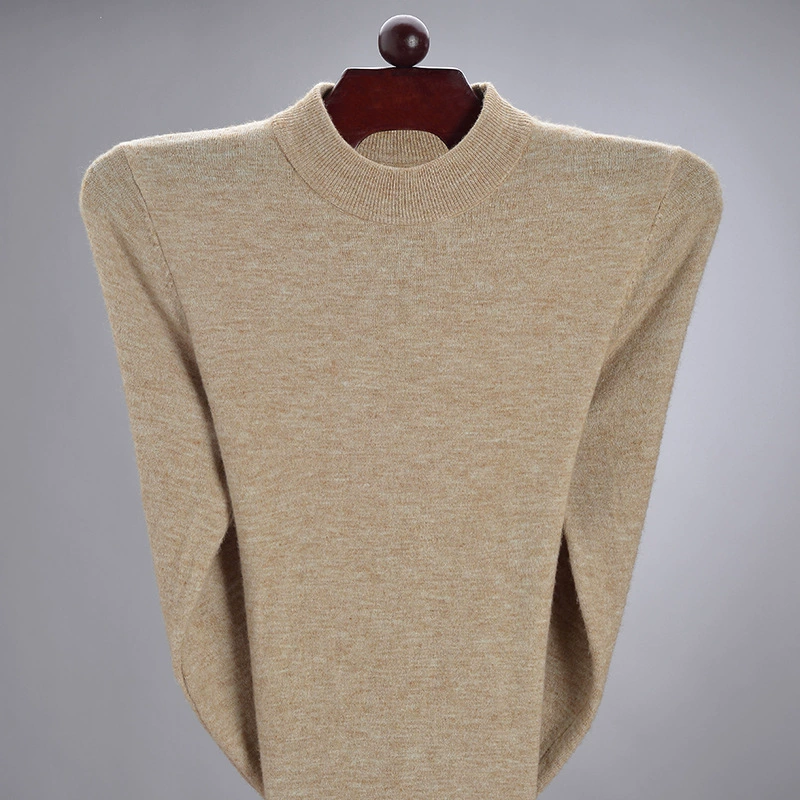 2023 кашемировый свитер с коротким воротом, мужской однотонный Универсальный свитер, осенне-зимний пуловер с длинным рукавом, Повседневная Нижняя рубашка