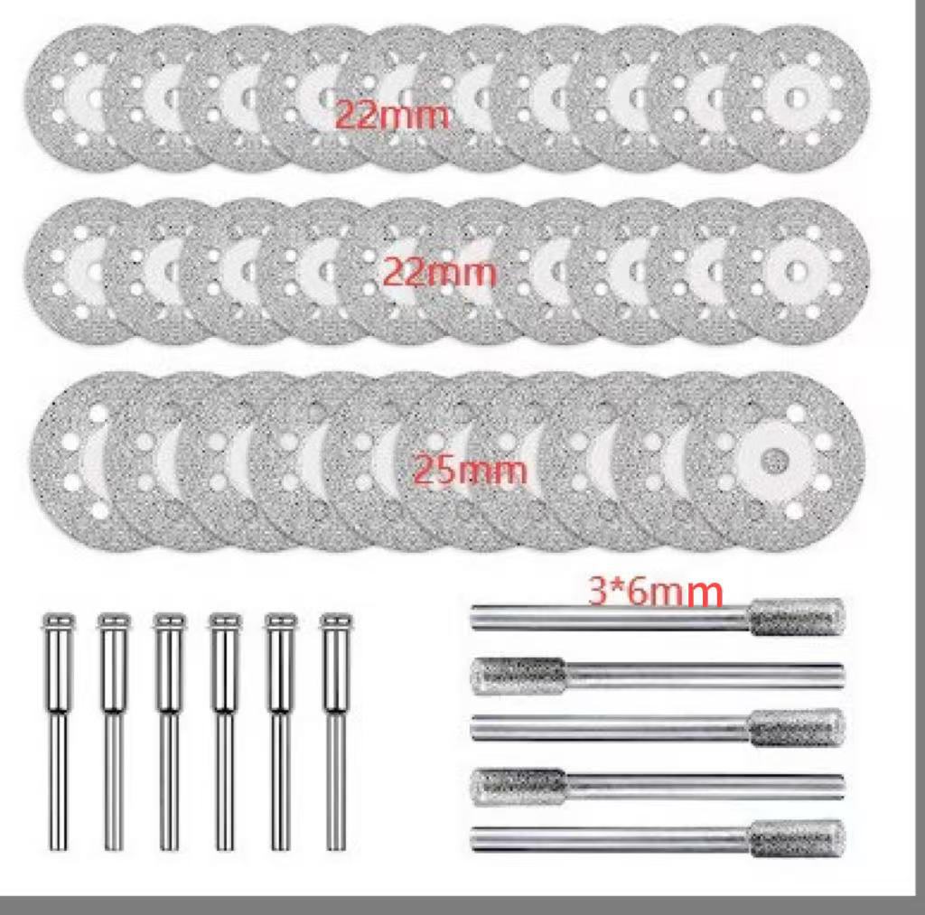 Suministro transfronterizo accesorios de taladro eléctrico traje de hoja de sierra de alta velocidad h2emery rebanada pieza de corte de resina rebanada redonda