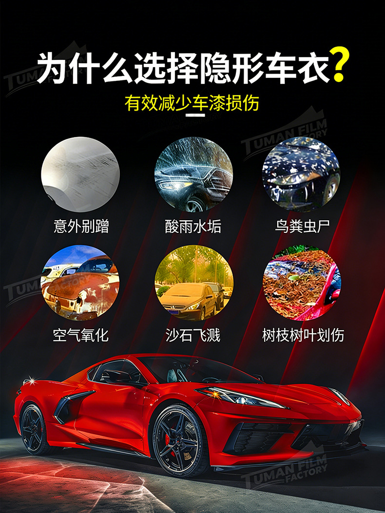 Tpu Invisible Car Paint Protection Film, Self-Healing Anti-Scratch Transparent Car Film, Car Film Factory Approved