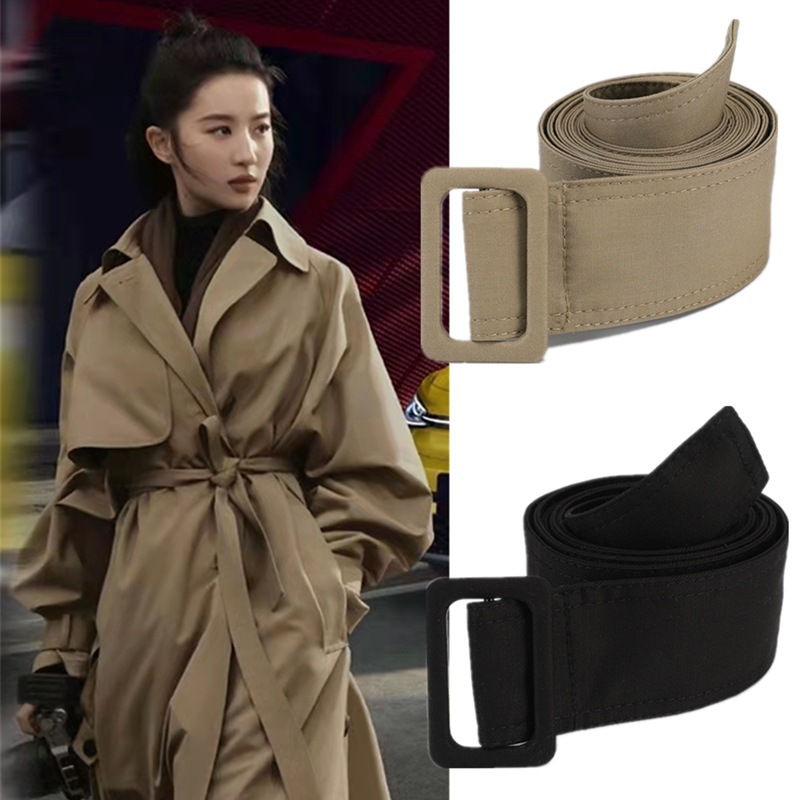 Windbreaker Belt Coat Coat Drawstring Strap Cotton Knot Lace-up Decorative Dress Long Simple All-match Windbreaker Belt Coat Coat Drawstring Strap Cotton Knot Lace-up Decorative Dress Long Simple All-match