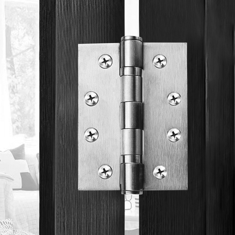 ステンレス鋼フラットヒンジ 4inch 穴 4*3*3.0 ヒンジ木製ドア屋内厚みのあるサイレントベアリングヒンジ|undefined