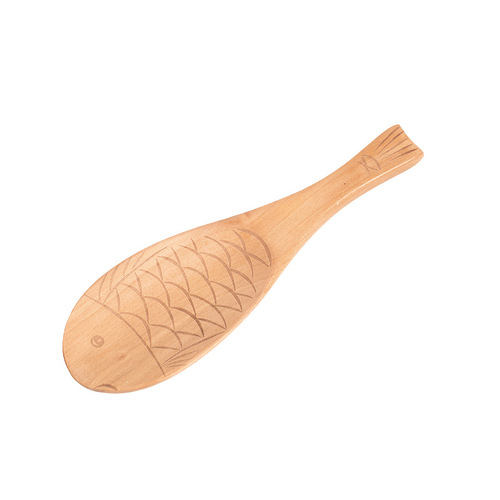 Japanese Internet celebrity fish-shaped rice spoon wooden rice spoon dry rice spoon household tableware rice shovel manufacturer wholesale