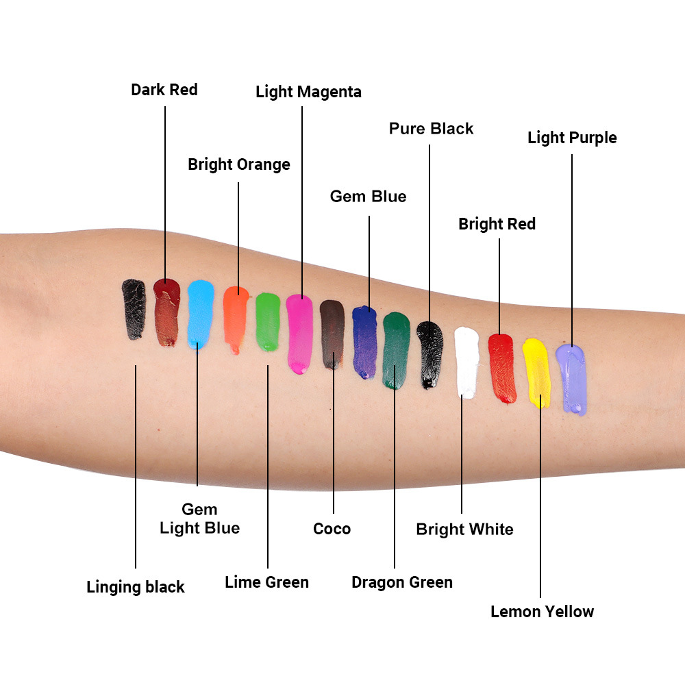 Tinta de tatuaje de bordado de dragón| Tinta de tatuaje de color profesional con tinta de tatuaje segura para el cuerpo superior