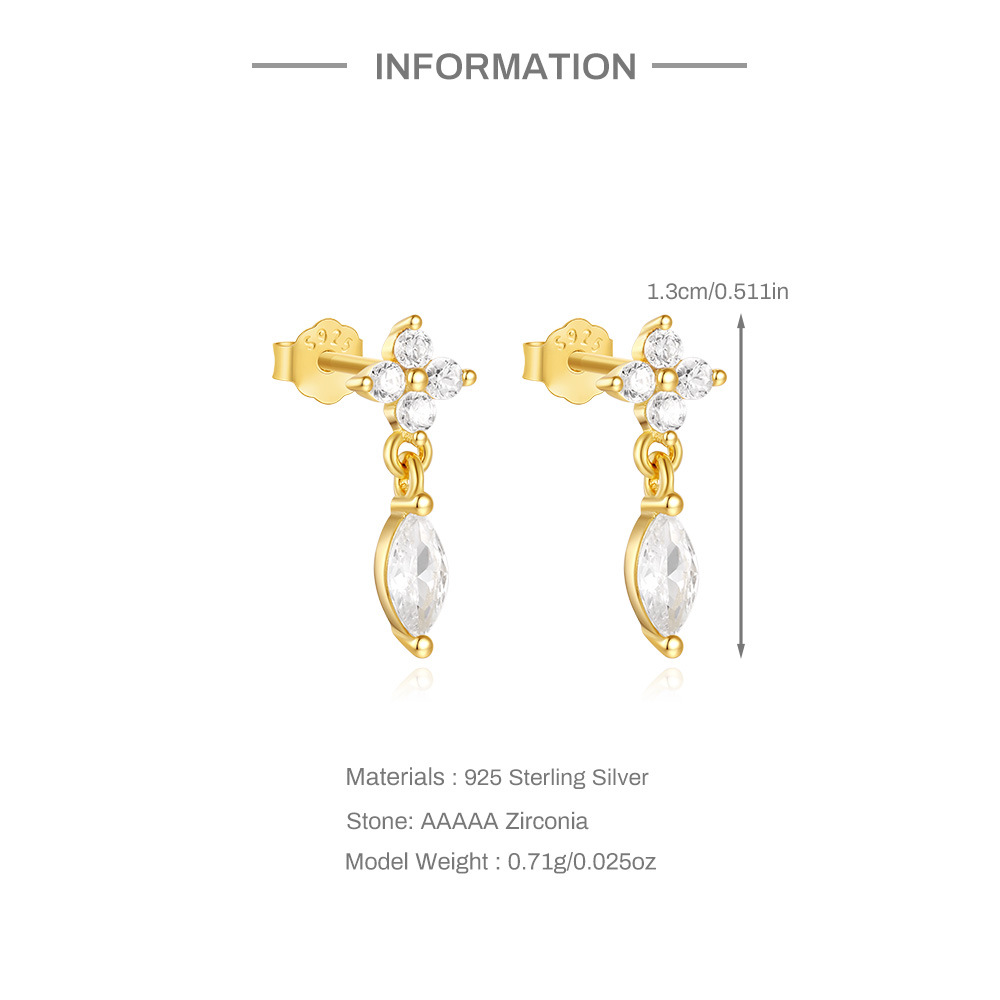 1g Weight 925 Sterling Silver Ear Needle Material Zircon Inlay Material Drop Earrings Classification 1 Pair Quantity Daily Occasion 925 Sterling Silver Material Heart Shape, Flower Pattern All Seasons Season Women's Gender Polished Finish Plating Design Simple Style Style 1 Pair 925 Sterling Silver Zircon 925 Sterling Silver Earrings Heart Shape Flower Drop Earrings 无