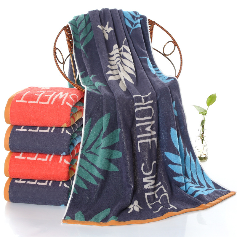 Wholesale cotton bath towel variety of thick jacquard beach towel soft absorbent men's and women's bath big towel bath towel bath towel