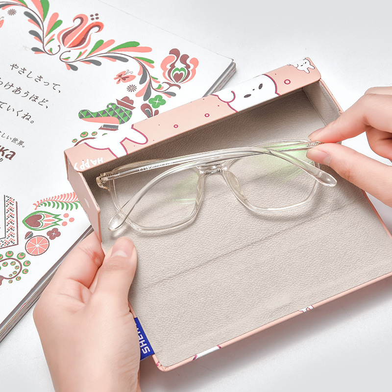 Glasses Case Is Portable, High-End, Cute, Girly, Fresh, Cartoon, Simple, Anti-Pressure, Myopia, Sunglasses Case