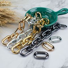 ABS塑料UV電鍍16*27插扣開口圈鏈條扣DIY飾品手機殼包包配件散裝