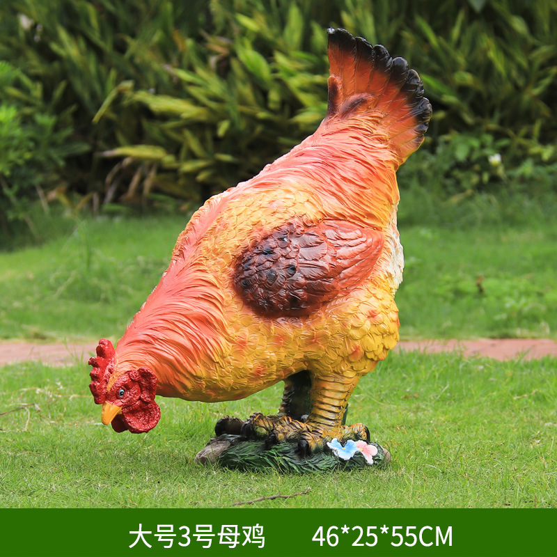 玻璃钢公鸡母鸡雕塑 thumbnail 14