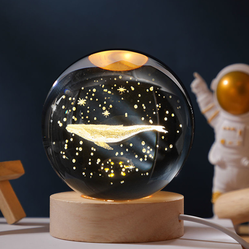 星空テーブルランプ、銀河クリスタルボール、ナイトライト、デスクトップ装飾品、高級感のある誕生日プレゼント、中秋節の贈り物|undefined
