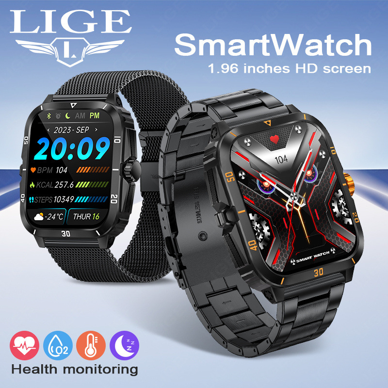 LIGE/Cross-border nuevo reloj inteligente multifunción llamada inalámbrica contador de pasos impermeable asistente de voz reloj deportivo