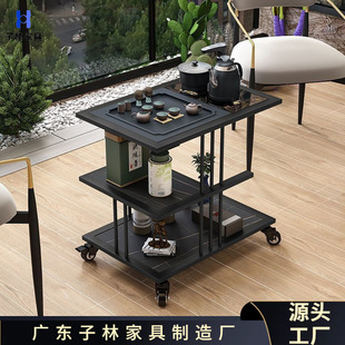 Sofa Side Table Tea Cabinet Home Movable Intelligent Water-boiling Balcony Light Luxury Iron Coffee Table Tea Table Nordic Living Room