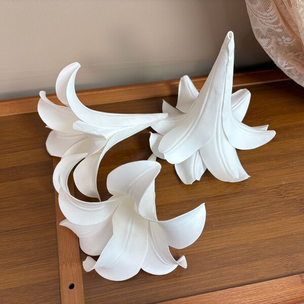 EVA lily head simulation flower wedding ceiling white wedding hall…