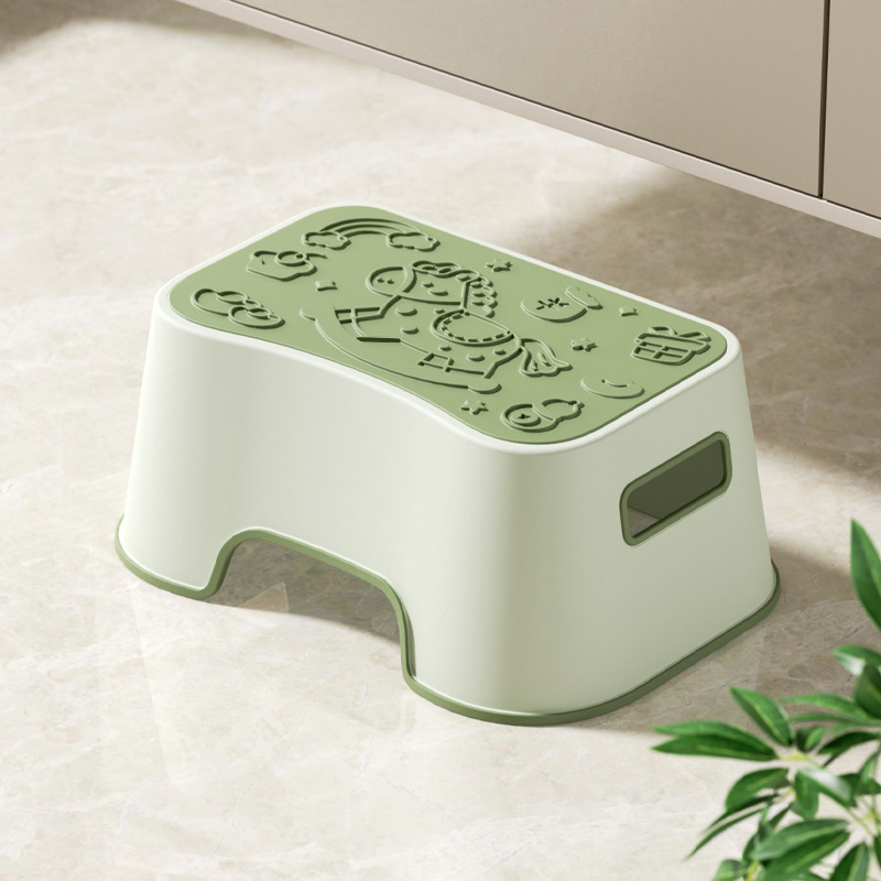 Taburete antideslizante para bebés lavarse las manos y lavarse la cara para niños taburete de baño inodoro taburete de pedal de lactancia taburete de una sola capa image 7