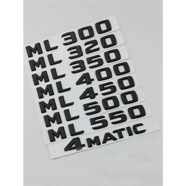 Mercedes-Benz ML-Class ML400 modified lettering, ML350 lettering, ML450 rear lettering, ML500 4MATIC car stickers, black
