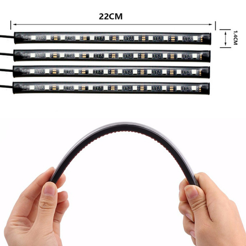 Luz ambiental para coche, luz ambiental para el espacio entre los asientos, iluminación LED, luz musical RGB colorida controlada por sonido.