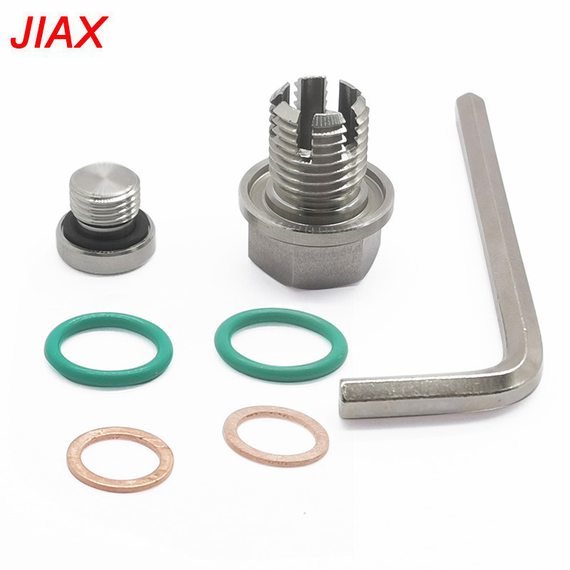 Coche M12.1X1.25 rosca acero inoxidable 304 cárnico de aceite de reparación autorroscante tornillo de aceite con accesorios de anillo tórica
