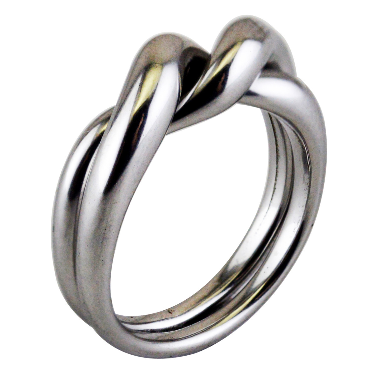 Stainless Steel Jewelry Wholesale Export Punk Stylish Double Circle Titanium Steel Ring Ring Trendy Men and Women Accessories R1024