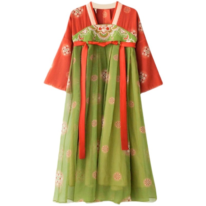 Chica. Niños hanfu otoño estilo chino retro Ru falda Super Hada vestido festivo femenino tesoro Dunhuang estilo traje